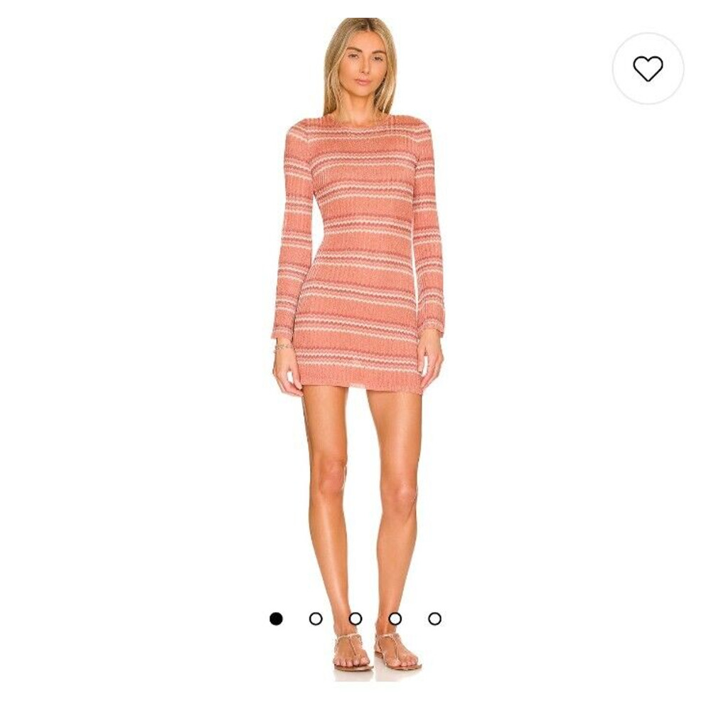 NEW L SPACE Revolve Waloma Mini Tunic Dress Swimsuit Cover Up Shimmer Large $165 - Picture 6 of 10